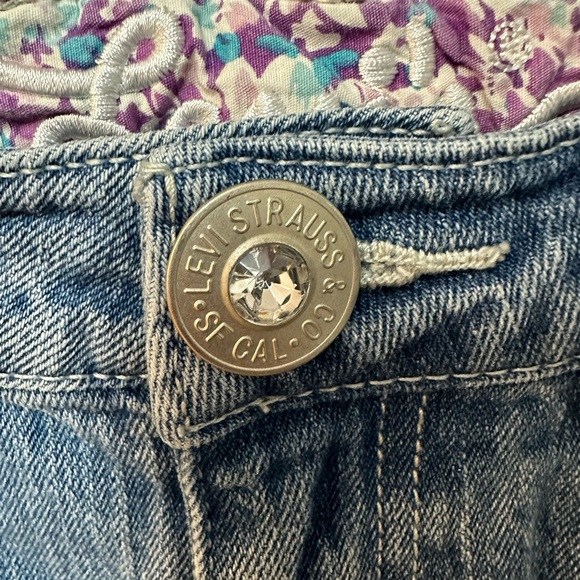 LEVIS | Girls Size 12 Cropped Denim Capri - Picture 3 of 8